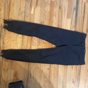 High rise Abercrombie Black jeans frayed bottom30L